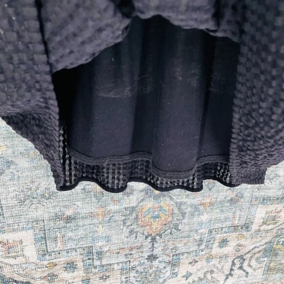 Anthropologie Maeve Black Waffle Dress Size S Sleeveless High Low Hemline - Picture 6 of 9